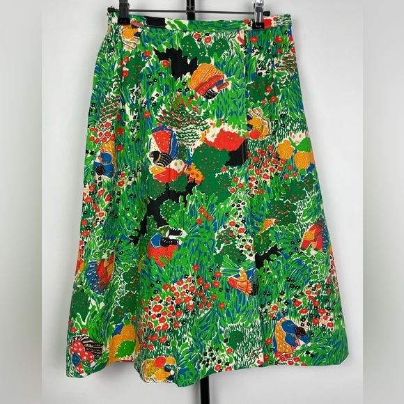 Vintage David Smith Farming Harvesting All Over Print Art to Wear Wrap Skirt - Picture 5 of 8